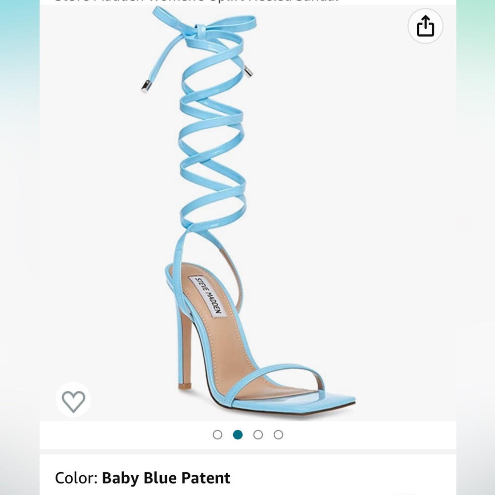 Steve Madden Blue Wrap Up Heels